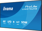 iiyama LH6575UHS-B2AG pantalla de señalización Pantalla plana para señalización digital 163,8 cm (64.5") LCD Wifi 500 cd / m² 4K Ultra HD Negro Procesador incorporado Android 11 24/7 (6)