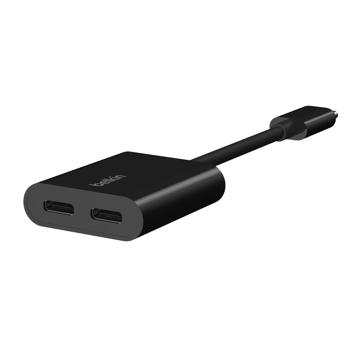 Adaptador de carga/auriculares USB-C a USB-C - USB-C macho a USB-C hembra - 14 m - negro - USB Power Delivery (60W)