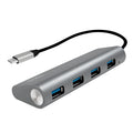 LogiLink UA0309 hub de interfaz USB 3.2 Gen 1 (3.1 Gen 1) Type-C 5000 Mbit/s Gris