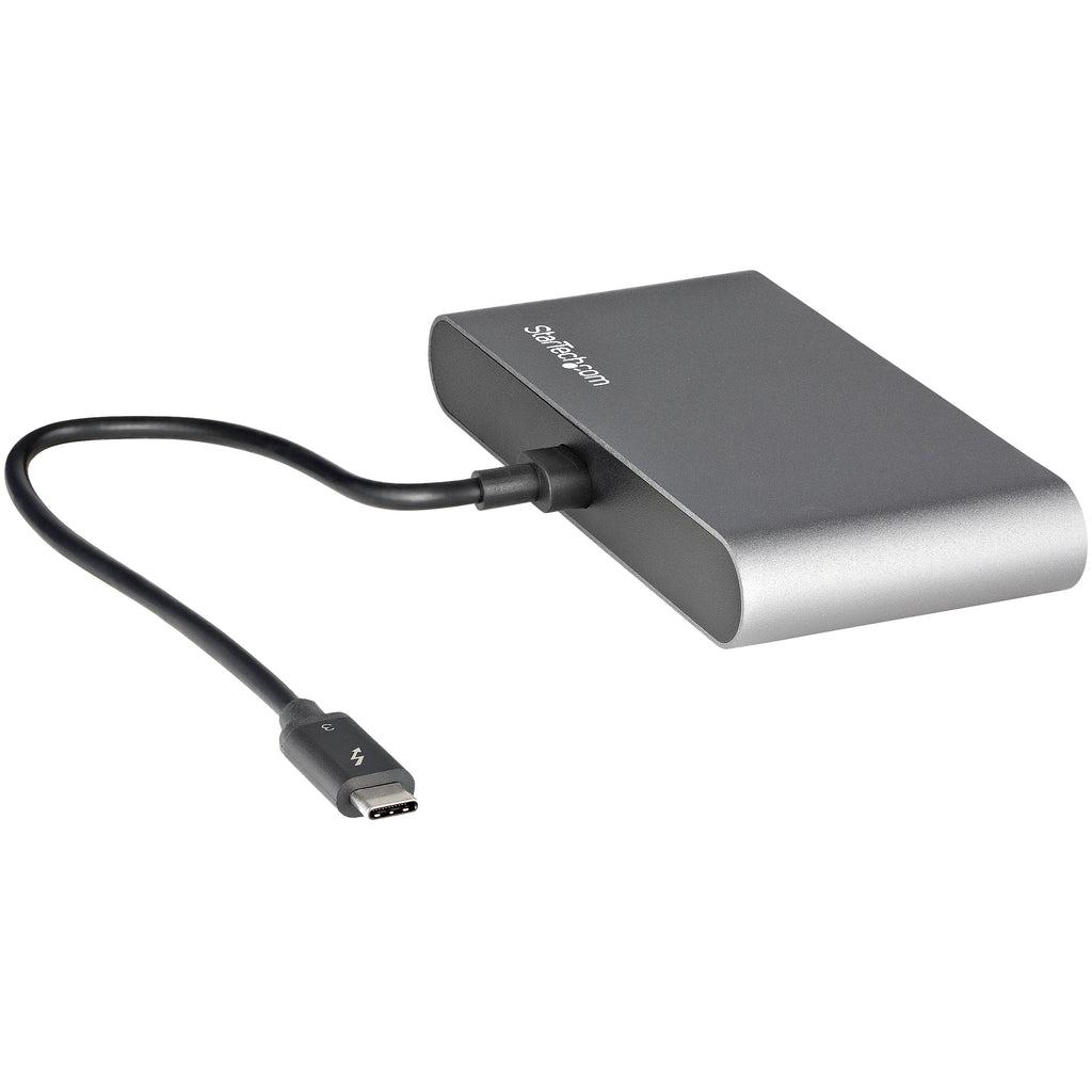 StarTech.com TB3DKM2HDL base para portátil y replicador de puertos Alámbrico Thunderbolt 3 Gris (2)