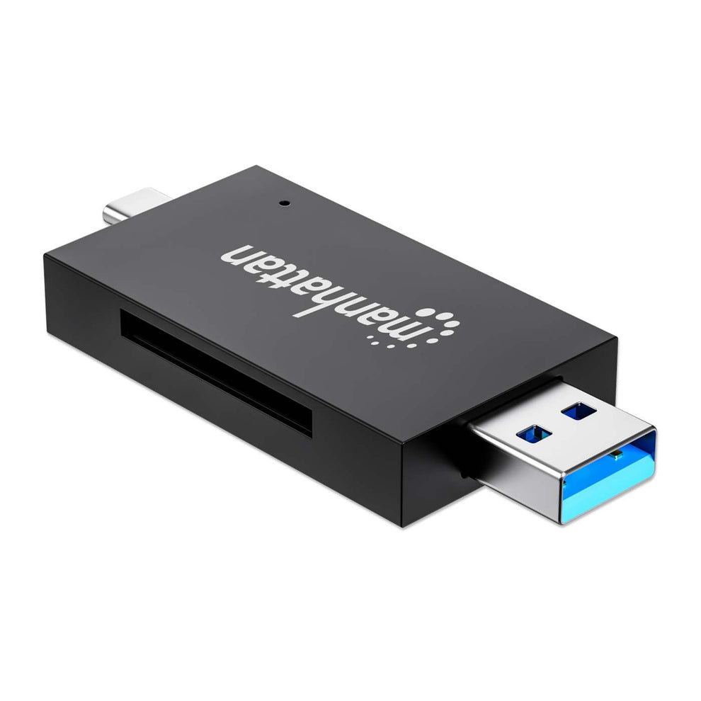 Manhattan 102735 lector de tarjeta USB 3.2 Gen 1 (3.1 Gen 1) Type-A/Type-C Negro, Transparente (3)