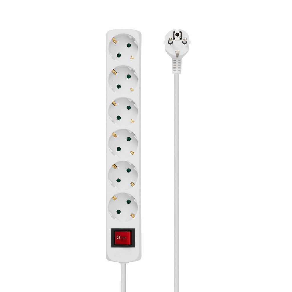 Microconnect GRU0063W base múltiple 3 m 6 salidas AC Interior Blanco (3)