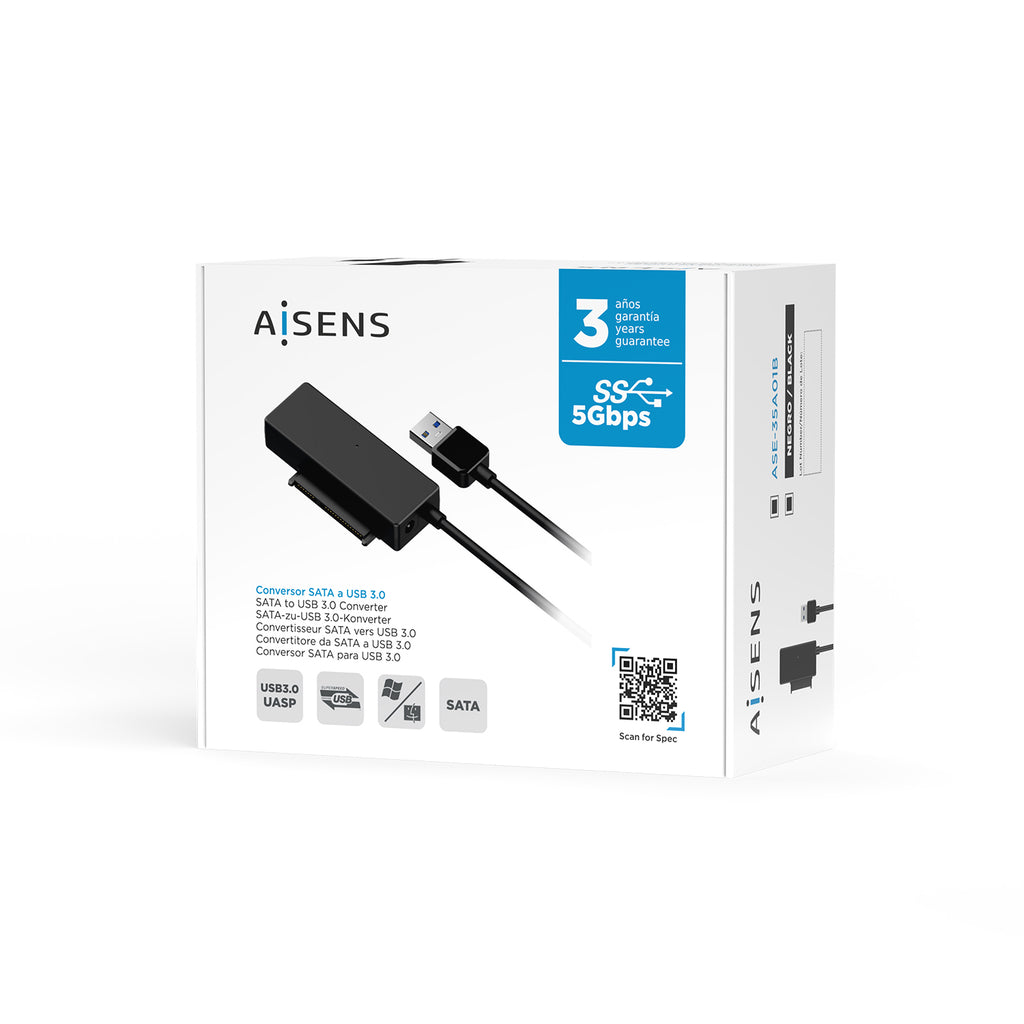 AISENS ASE-35A01B caja para disco duro externo Carcasa de disco duro/SSD 2.5/3.5" (7)