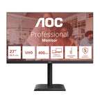 AOC E4 U27E4CV pantalla para PC 68,6 cm (27") 3840 x 2160 Pixeles 4K Ultra HD LED Negro (2)