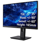 Acer Vero B7 Vero B277UG 27" QHD Monitor pantalla para PC 68,6 cm (27") 2560 x 1440 Pixeles Quad HD Negro (3)
