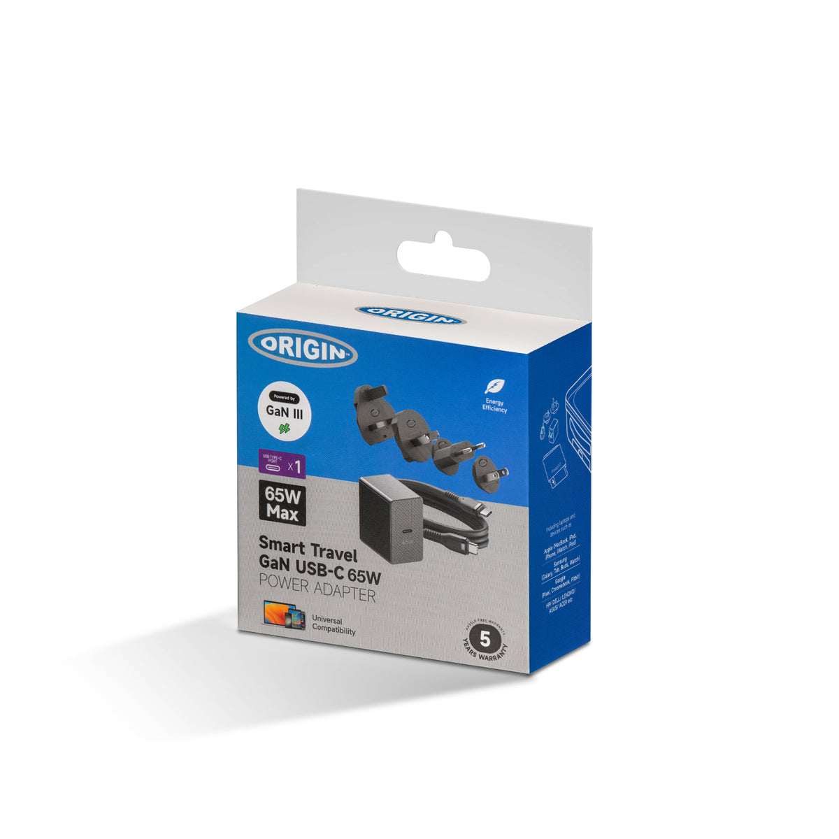 Origin Storage OS-MWC65W adaptador e inversor de corriente Interior 65 W Negro (8)