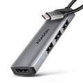 Axagon HMC-H3A base para portátil y replicador de puertos Alámbrico USB 3.2 Gen 1 (3.1 Gen 1) Type-C Plata