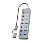 AISENS ASUC-8P043-GR hub de interfaz USB 3.2 Gen 1 (3.1 Gen 1) Type-A 5000 Mbit/s (4)
