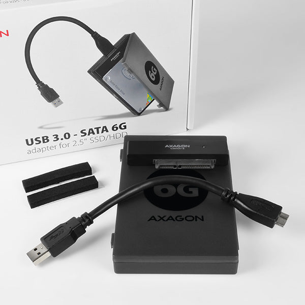 Axagon ADSA-1S6 caja para disco duro externo Carcasa de disco duro/SSD Negro 2.5" (3)