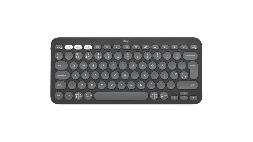 Logitech Pebble Keys 2 K380s teclado Universal Bluetooth QWERTY Inglés del Reino Unido Grafito