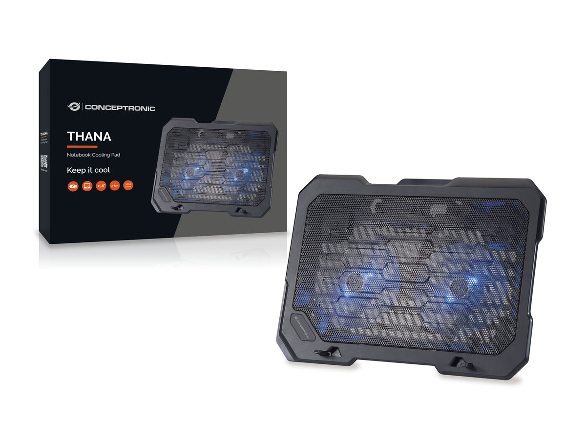 Conceptronic THANA01B almohadilla fría 39,6 cm (15.6") Negro (2)