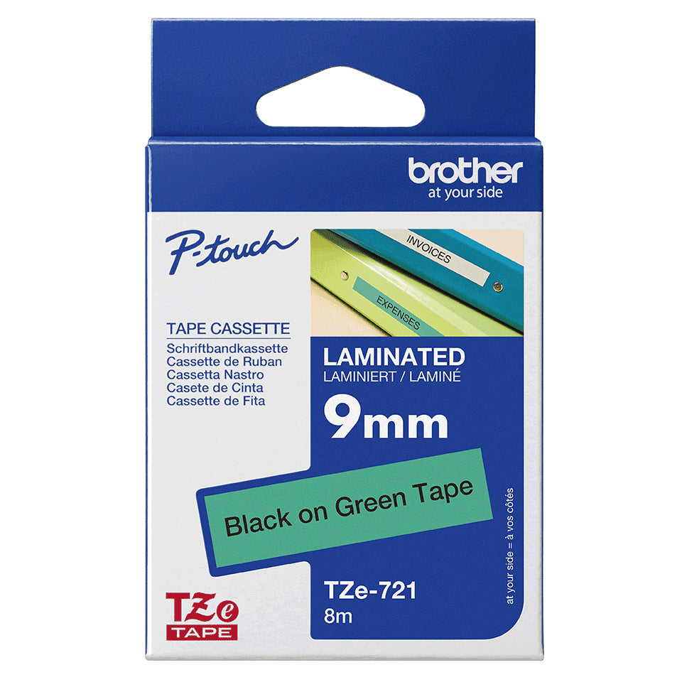 Brother TZE-721 cinta para impresora de etiquetas Negro sobre verde (4)