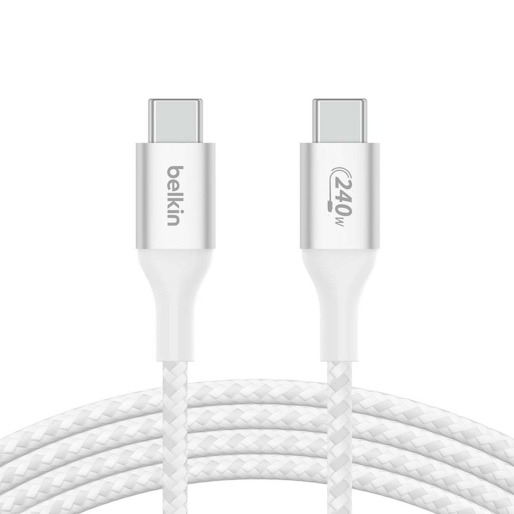 Cable USB - USB-C (M) a USB-C (M) - USB 2.0 - 1 m - compatible con hasta 240 W de potencia - blanco