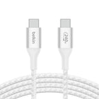 Cable USB - USB-C (M) a USB-C (M) - USB 2.0 - 1 m - compatible con hasta 240 W de potencia - blanco