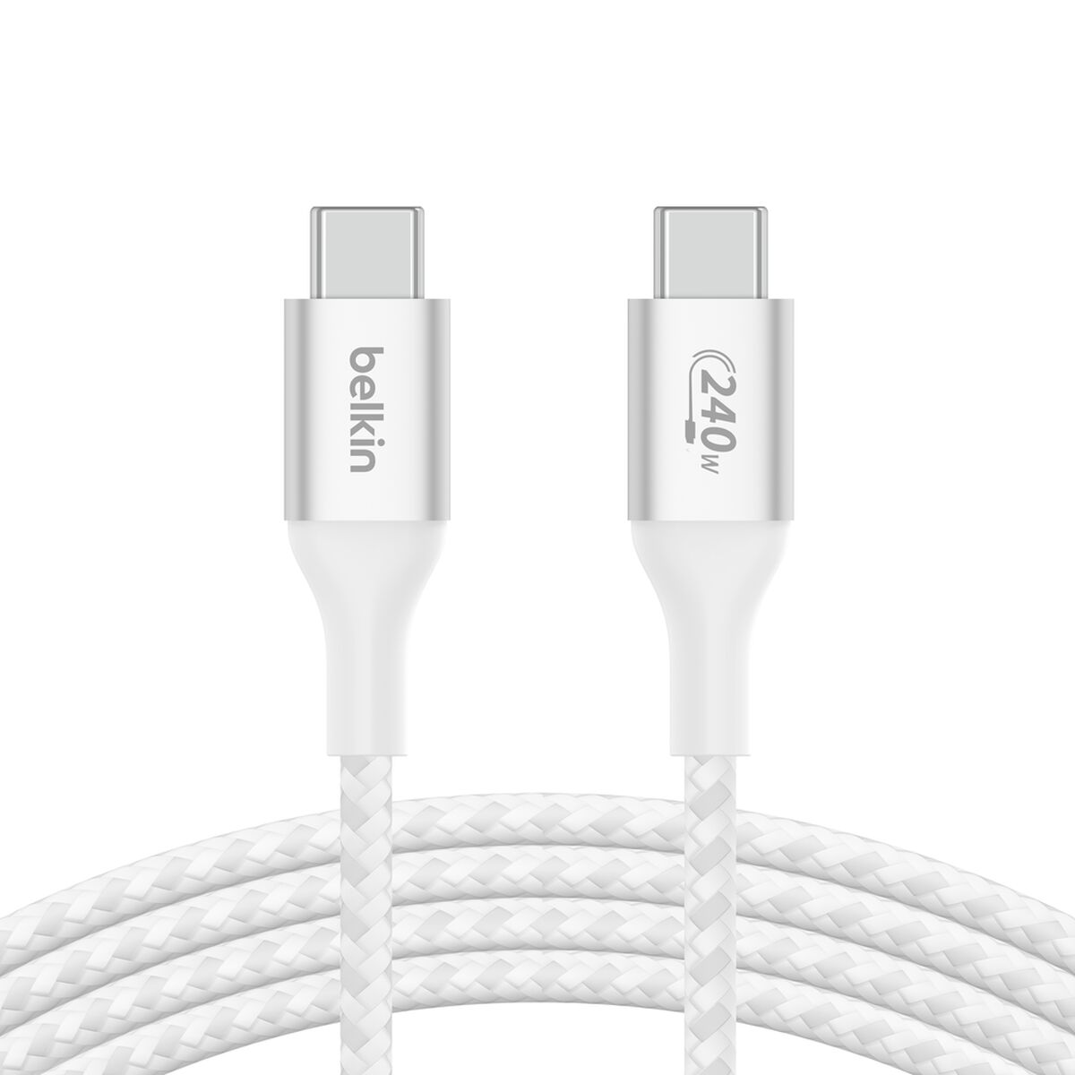 Cable USB - USB-C (M) a USB-C (M) - USB 2.0 - 1 m - compatible con hasta 240 W de potencia - blanco