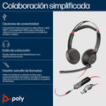 HP Poly Blackwire 5220 Stereo USB-C Headset +3.5mm Plug +USB-C/A Adapter Alámbrico Diadema Business/Everyday USB Tipo C Negro (3)