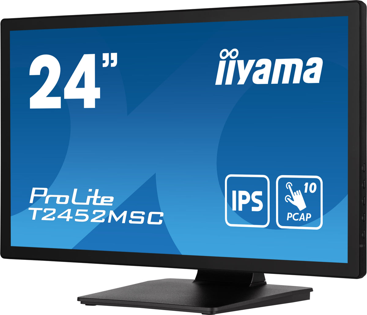 iiyama ProLite T2452MSC-B1 pantalla para PC 60,5 cm (23.8") 1920 x 1080 Pixeles Full HD LCD Pantalla táctil Multi-usuario Negro (5)