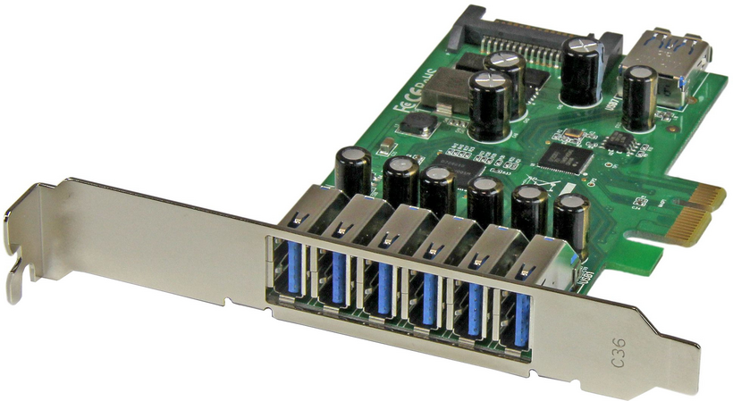 Startech PEXUSB3S7 - 7x USB A, Hub Interno, Adaptador USB, PCIe 2.0, USB