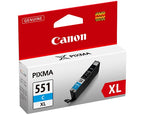Canon CLI-551XL C w/sec cartucho de tinta 1 pieza(s) Original Alto rendimiento (XL) Fotos cian (2)