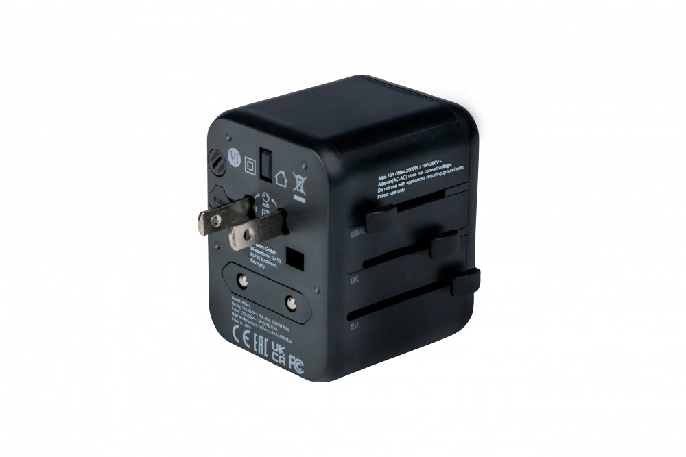 Verbatim 49543 adaptador de enchufe eléctrico Universal Negro