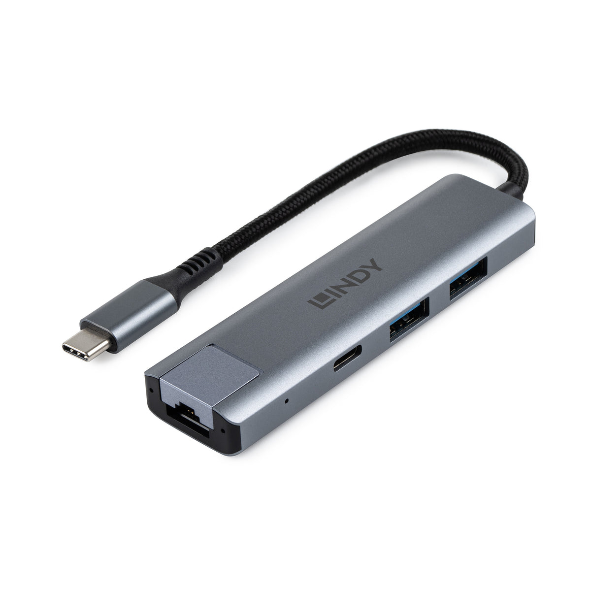 Lindy 43422 hub de interfaz USB 3.2 Gen 2 (3.1 Gen 2) Type-C 10000 Mbit/s Gris (2)