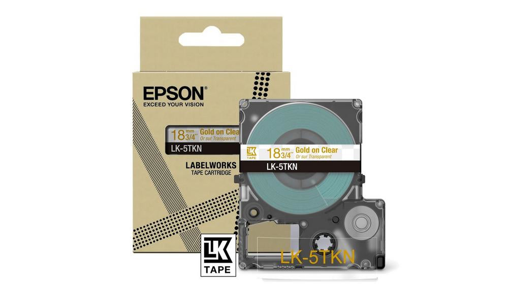 Epson LK-5TKN Oro, Transparente