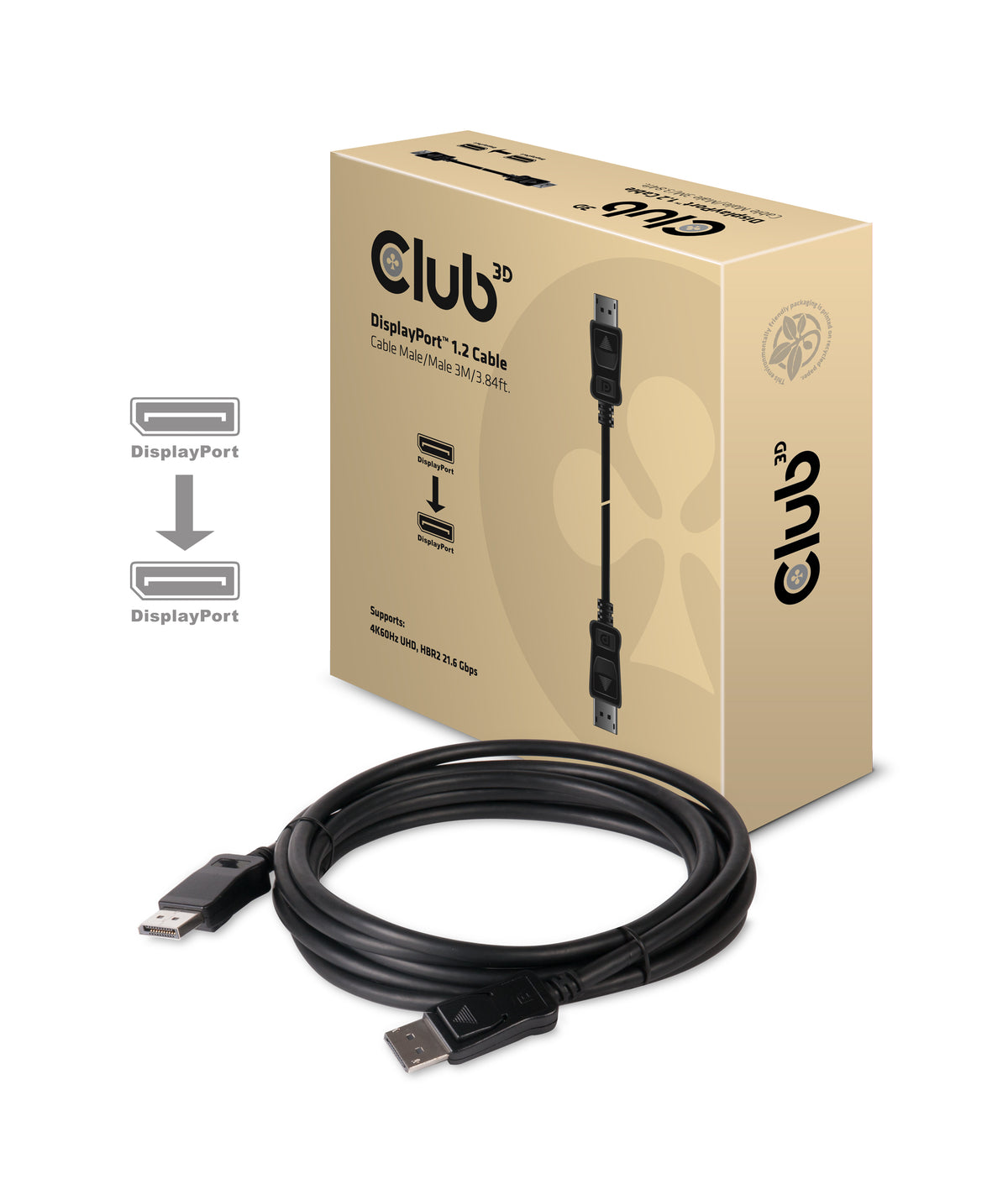 CLUB3D CAC-1064 cable DisplayPort 3 m Negro (4)