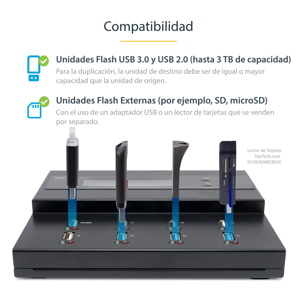 StarTech.com USBDUPE17 duplicador de datos y soporte Duplicador de pendrives