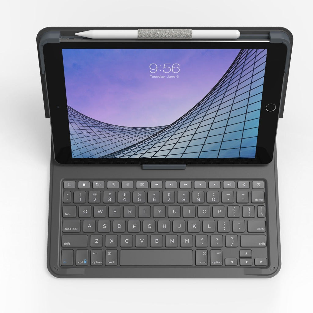 ZAGG Messenger Folio 2 QWERTY Inglés Bluetooth Carbón vegetal