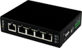 Startech IES51000 - Conmutador, 5 x 10/100/1000, sobremesa, montaje en riel DIN