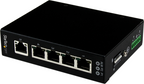 Startech IES51000 - Conmutador, 5 x 10/100/1000, sobremesa, montaje en riel DIN