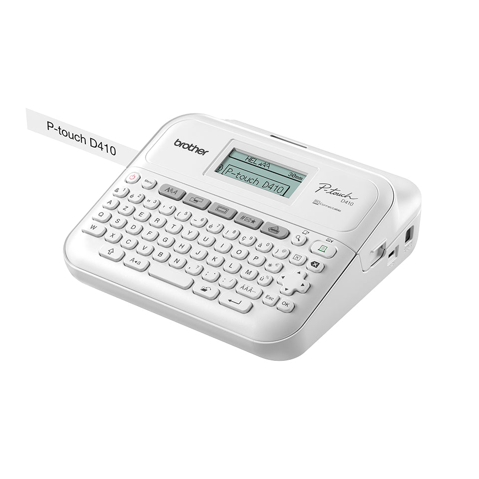 Brother PT-D410 impresora de etiquetas Transferencia térmica 180 x 180 DPI 20 mm/s Alámbrico TZe QWERTY (8)