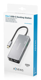 AISENS ASUC-9P018-GR base para portátil y replicador de puertos Alámbrico USB 3.2 Gen 1 (3.1 Gen 1) Type-C (8)