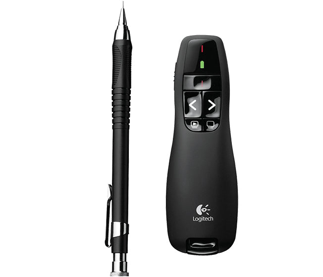Logitech Wireless Presenter R400 apuntador inalámbricos RF Negro (2)
