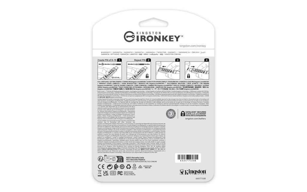 Kingston Technology IronKey Keypad 200 unidad flash USB USB Tipo C 3.2 Gen 1 (3.1 Gen 1) Azul (4)