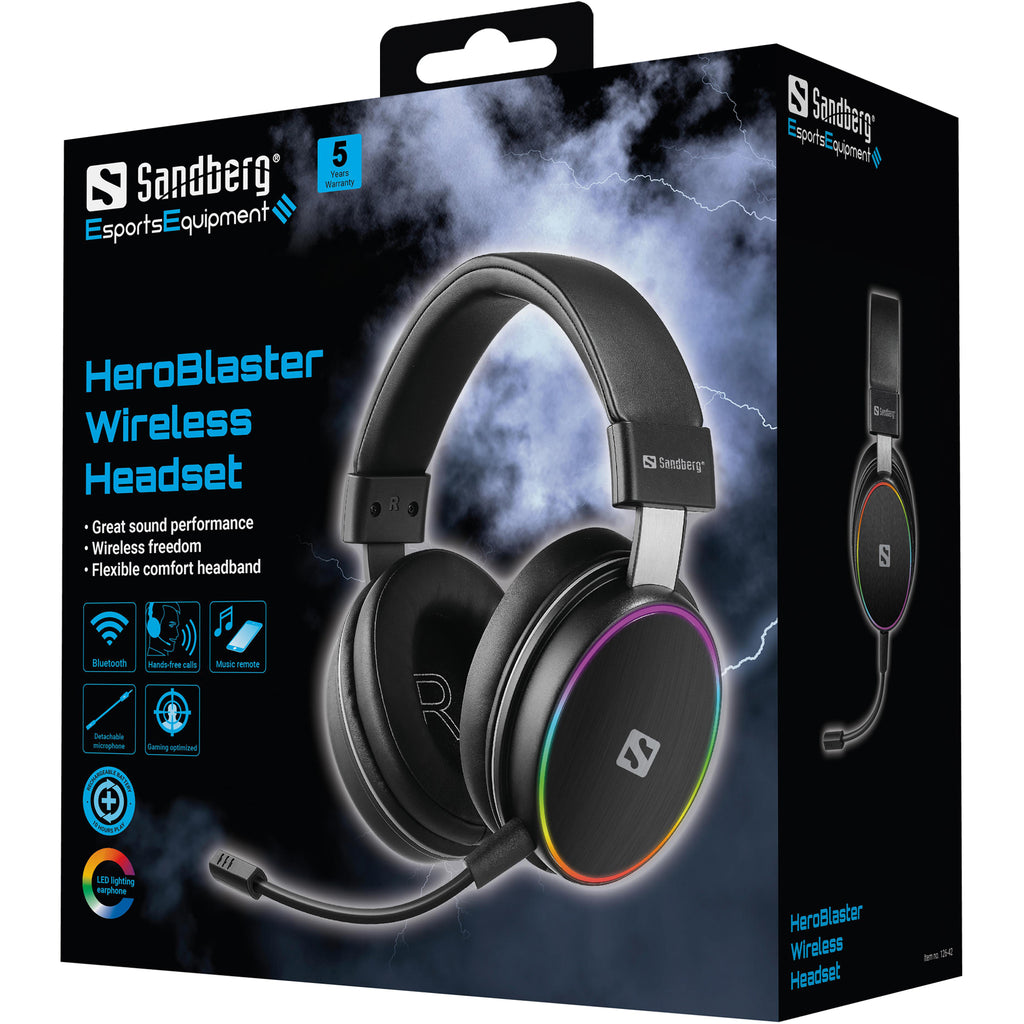 Sandberg 126-42 auricular y casco Auriculares Inalámbrico y alámbrico Diadema Juego Bluetooth Negro (7)