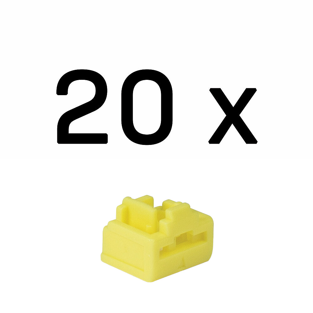 Lindy 47901 bloqueador de puerto RJ-45 Amarillo Acrilonitrilo butadieno estireno (ABS) 20 pieza(s) (2)