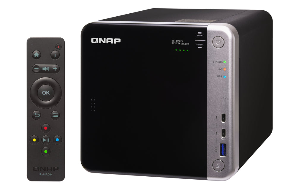 QNAP TS-453BT3 NAS Torre Intel® Celeron® J3455 8 GB DDR3L 0 TB QNAP Turbo System Negro
