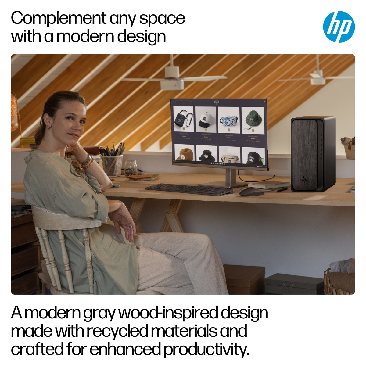 HP OmniDesk M02-0005na AMD Ryzen™ 5 8500G 8 GB DDR5-SDRAM 1 TB SSD Windows 11 Home Tower PC AI PC Black (7)