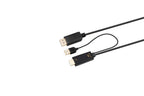 Microconnect HDMI-DP-CON3 adaptador de cable de vídeo 3 m HDMI tipo A (Estándar) DisplayPort Negro (2)