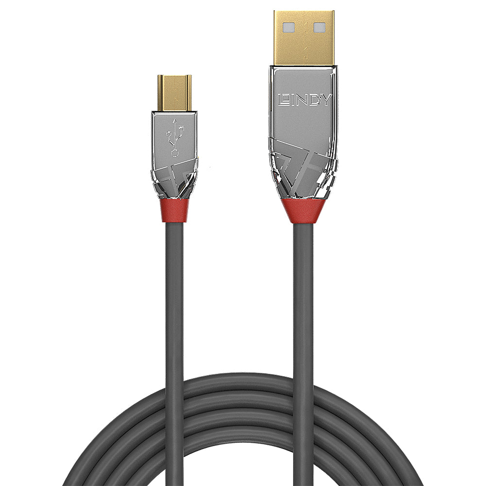 Lindy 36633 cable USB USB 2.0 3 m USB A Mini-USB B 0,48 Gbit/s Gris (3)