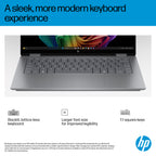 HP OmniBook X FlipNGAI 14-fm0005na Copilot+ PC Intel Core Ultra 5 226V Hybrid (2-in-1) 35.6 cm (14") Touchscreen 2K 16 GB LPDDR5x-SDRAM 512 GB SSD Wi-Fi 7 (802.11be) Windows 11 Home Silver (9)