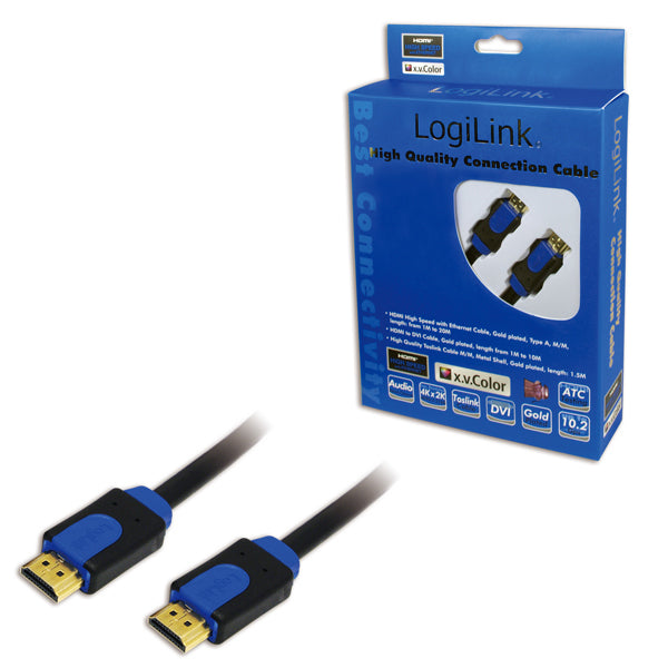 LogiLink CHB1115 cable HDMI 15 m HDMI tipo A (Estándar) Negro, Azul (3)