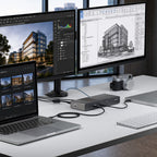 StarTech.com 206UE-TB5USB4DOCK base para portátil y replicador de puertos Alámbrico Thunderbolt 5 Negro, Gris (3)