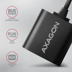 Axagon ADA-12 USB 2.0 Stereo Audio Mini-Adapter 15 cm Kabellänge - Kabel - Audio/Multimedia 2.0 canales (4)