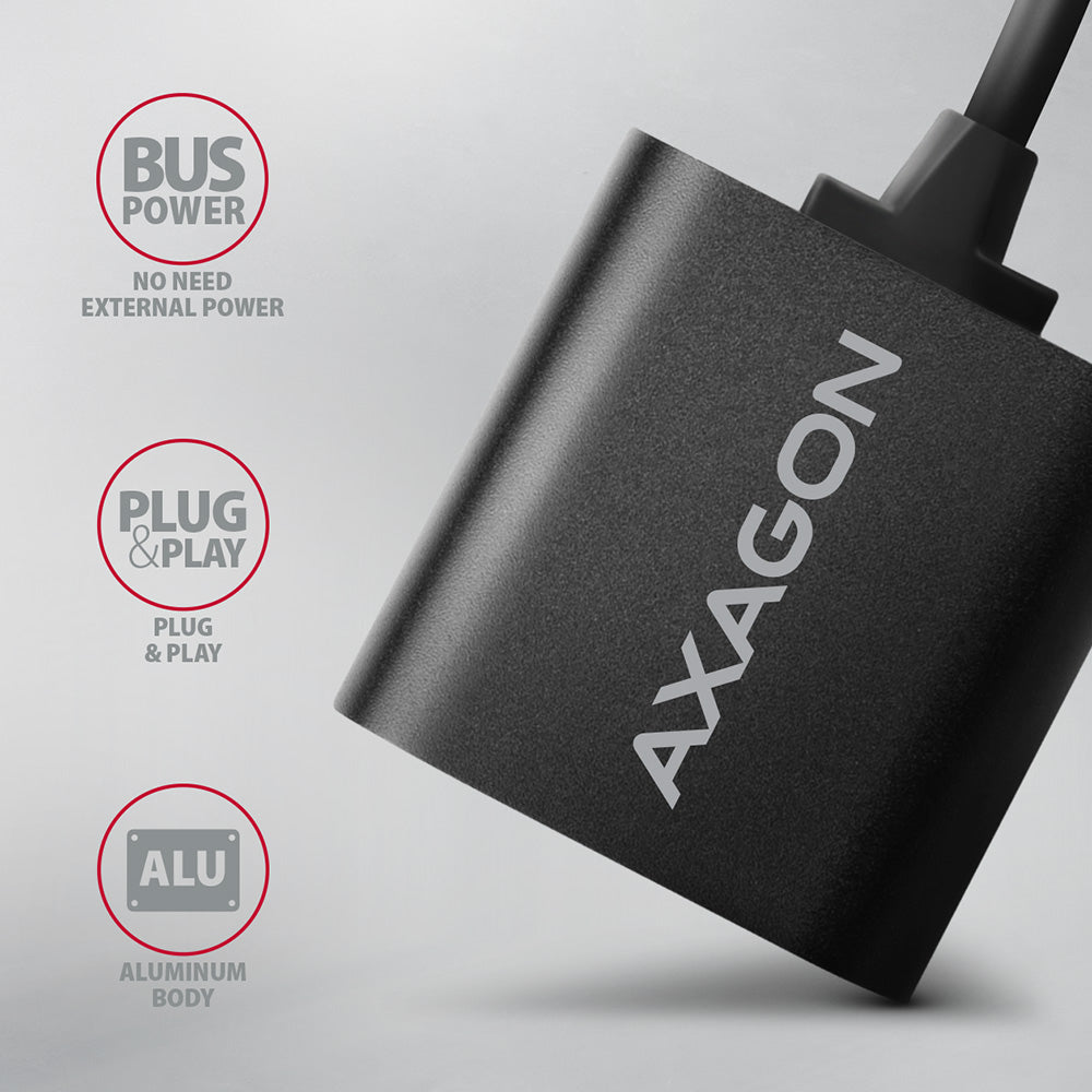 Axagon ADA-12 USB 2.0 Stereo Audio Mini-Adapter 15 cm Kabellänge - Kabel - Audio/Multimedia 2.0 canales (4)
