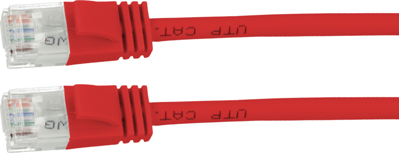 Cable patch RJ45 U/UTP Cat6a 10 m rojo