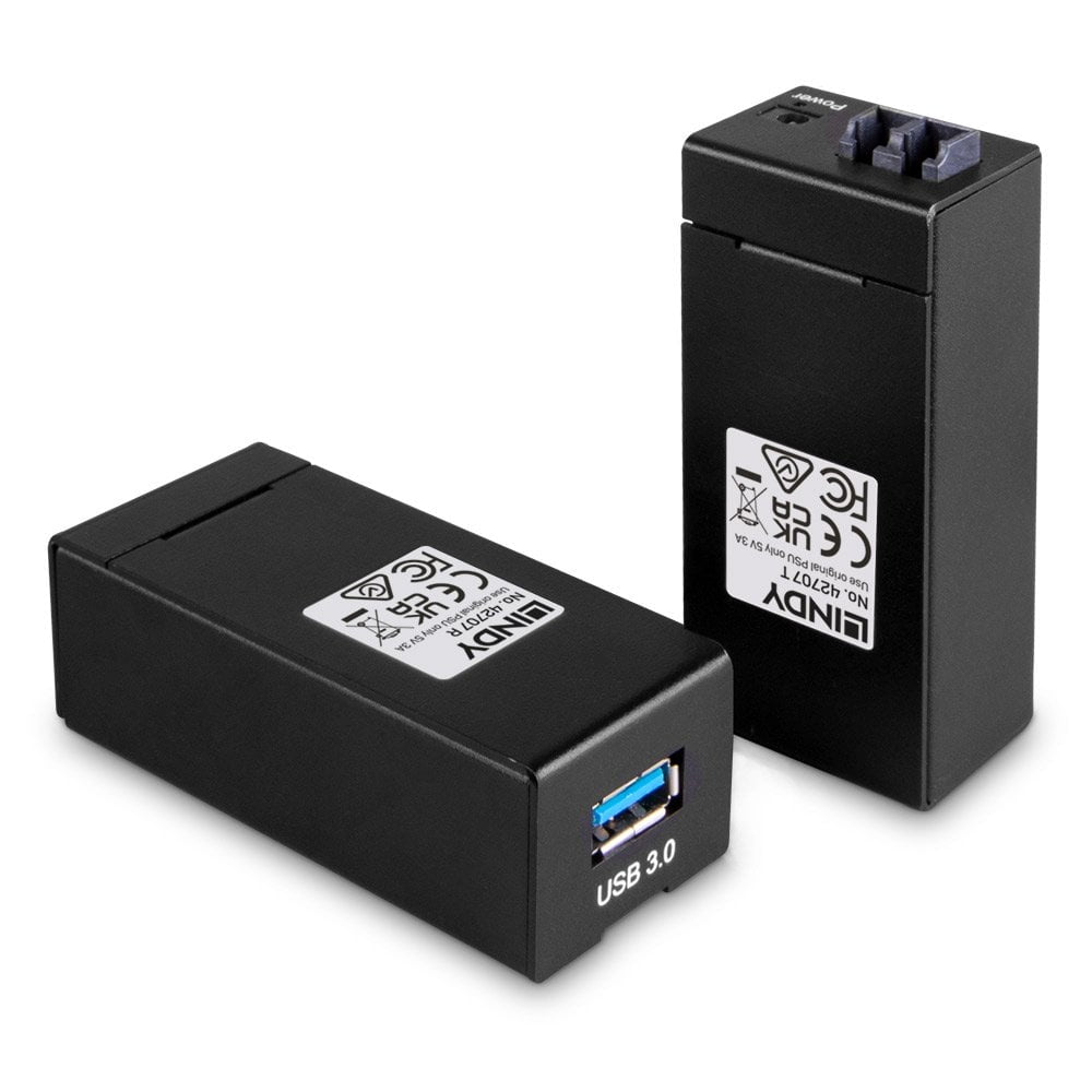 Lindy 42707 extensor audio/video Transmisor y receptor de señales AV Negro (2)