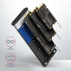 Axagon EEM2-SB2 caja para disco duro externo Caja externa para unidad de estado sólido (SSD) Negro M.2 (9)