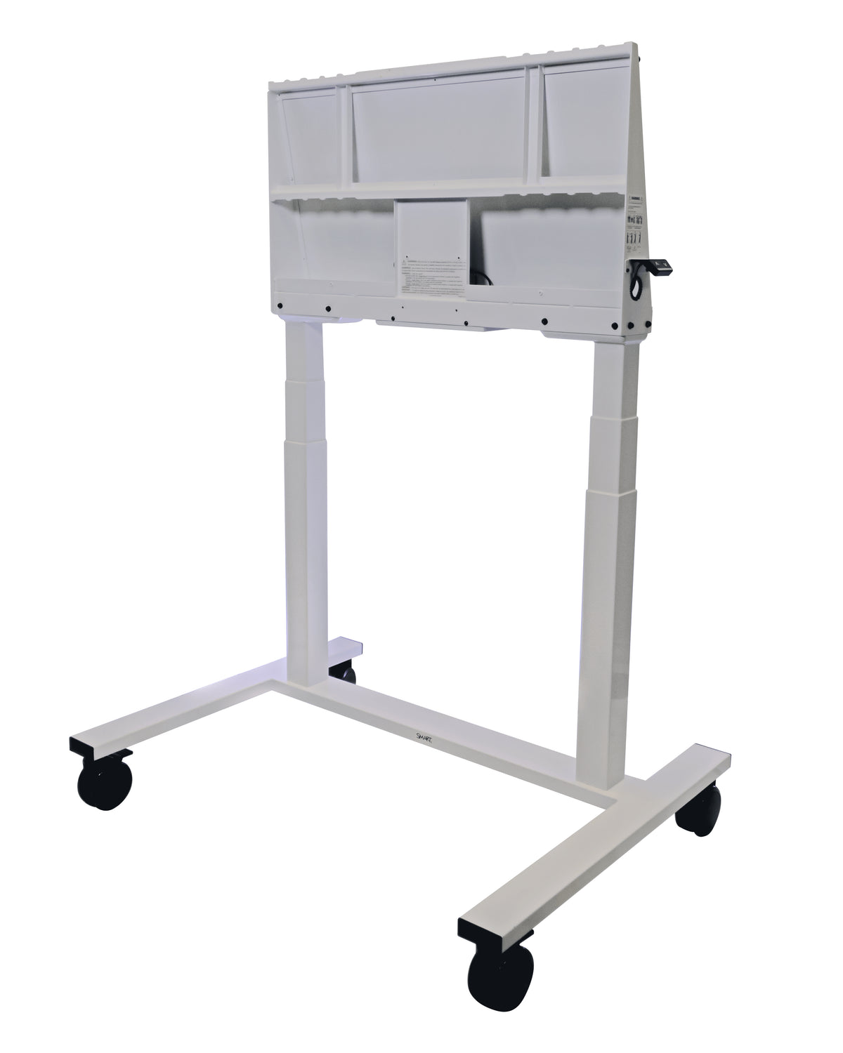 Smart FSE-500-W - Carrito, para panel plano interactivo, acero, blanco